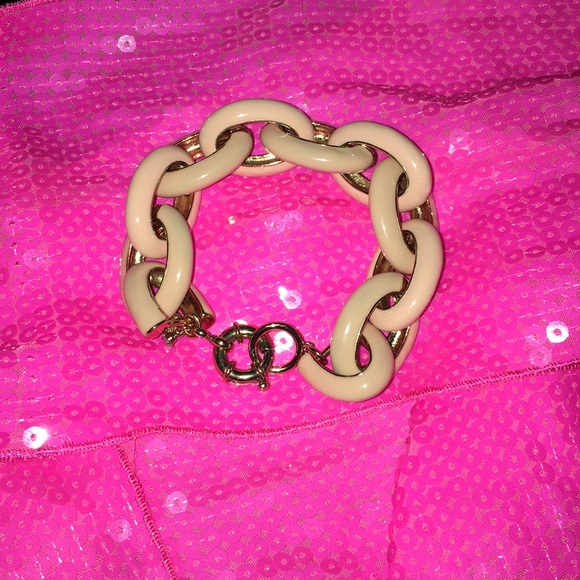 J. Crew Jewelry - 🌸J. Crew enamel blush rose chunky rolo bracelet